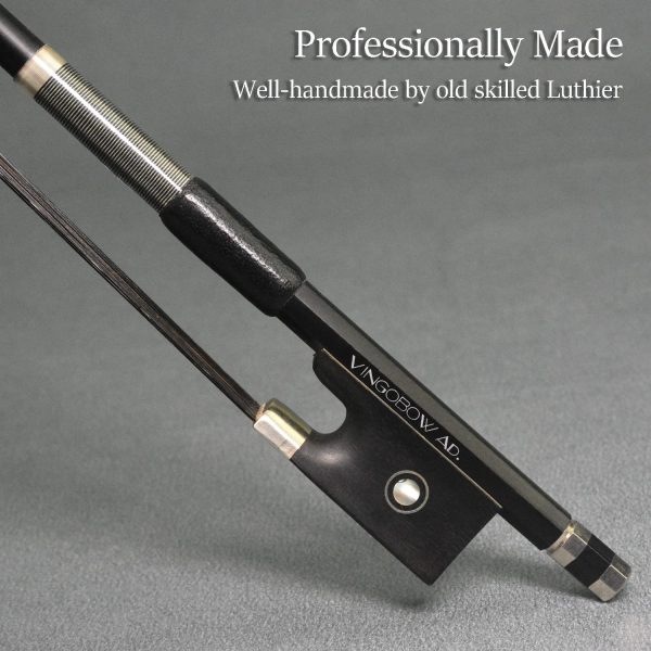 NEW 4/4 Black Carbon Fiber VIOLIN BOW Graphite Carbon STRAIGHT and Good Balance! - Image 7