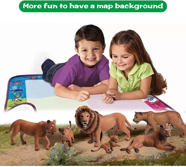 Lion Family Toys Realistic Animal Figurines African Wild Plastic Animals Educational Learning Playset for Toddlers, Kids, Children Easter Toys Gift (Lions) - Image 5