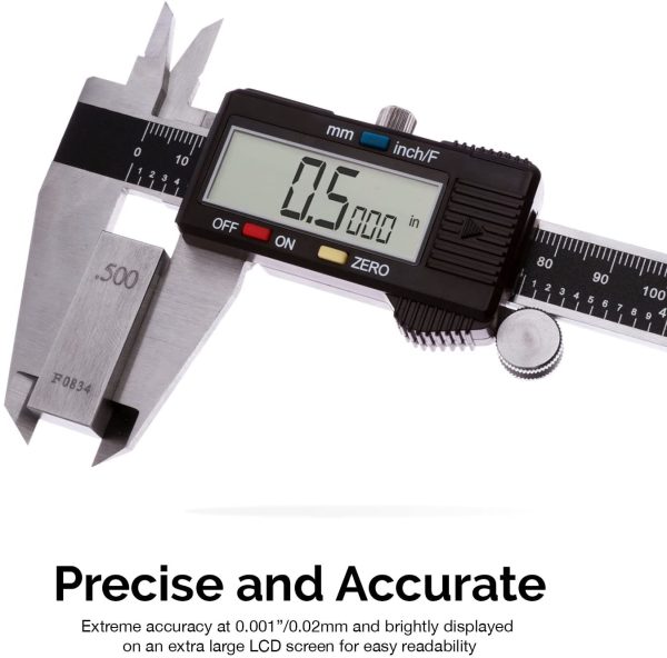 Neiko 01407A Electronic Digital Caliper with Extra-Large LCD Screen, 0 to 6-Inch - Image 3