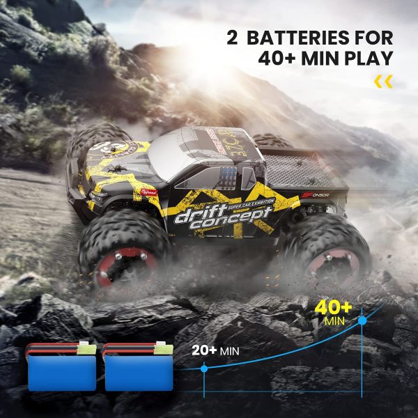 DEERC Brushless RC Cars 300E 60KM/H High Speed Remote Control Car 4WD 1:18 Scale Monster Truck for Kids Adults, All Terrain Off Road Truck with Extra Shell 2 Battery,40+ Min Play Car Gifts for Boys - Image 9