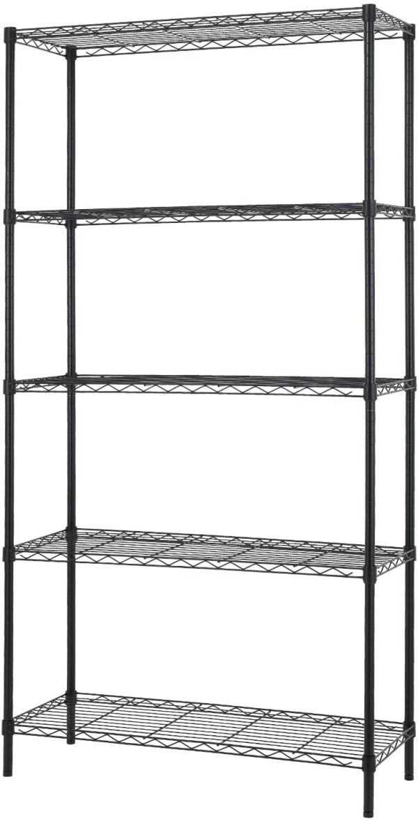 Metal Shelf Large Storage Shelves Heavy Duty Height Commercial Grade Steel Layer Shelf 1250 LBS Capacity (Black) - Image 6