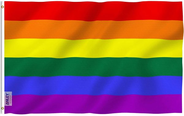 ANLEY [Fly Breeze] 3x5 Foot Rainbow Flag - Vivid Color and UV Fade Resistant - Canvas Header and Double Stitched - LGBT Banner Flags Polyester with Brass Grommets 3 X 5 Ft - Image 7