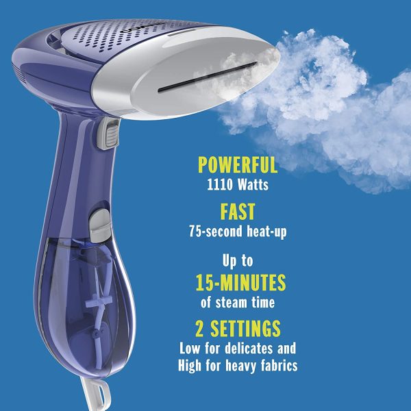 Conair onair Extreme Steam Hand Held Fabric Steamer with Dual Heat, Purple - Image 6