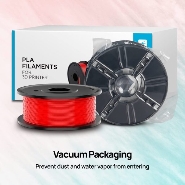 1.75mm 3D PLA Filament Bundle, 4 Colors Pack (White/Black/Red/Blue), 0.25kg (0.55 lbs)/Spool, Dimension Tolerance:±0.02mm, Wide Compatible for Most FDM Printers - Image 7