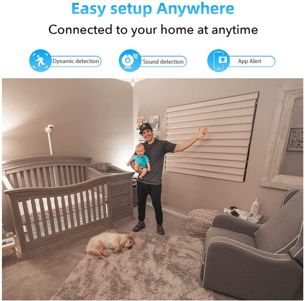 Arenti Indoor Security Camera, 1080P HD Baby Monitor, Pet Camera with Phone APP, Sound and Motion Detection, Two Way Audio, SD/Cloud Storage, Night Vision WiFi Camera, Works wtith Alexa & Google - Image 3