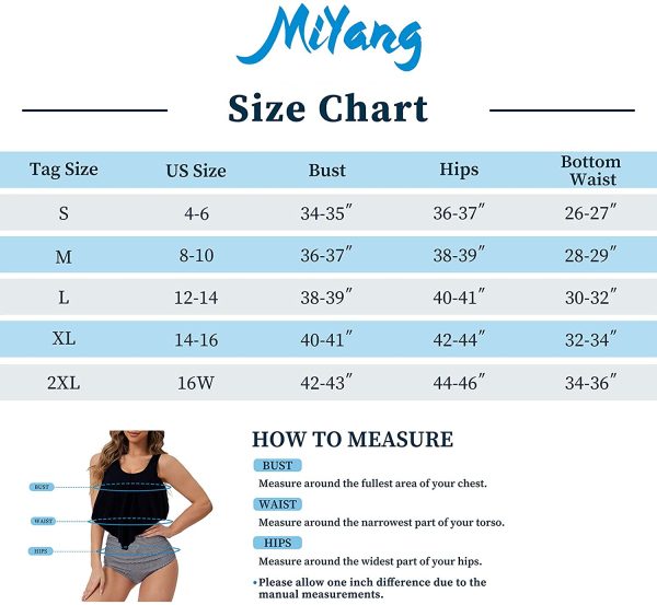 MiYang Women's High Waist Flounce Ruffle Top Bikini Swimsuits Tummy Control Bottoms Two-Piece Bathing Suits Flounce Peplum - Image 4