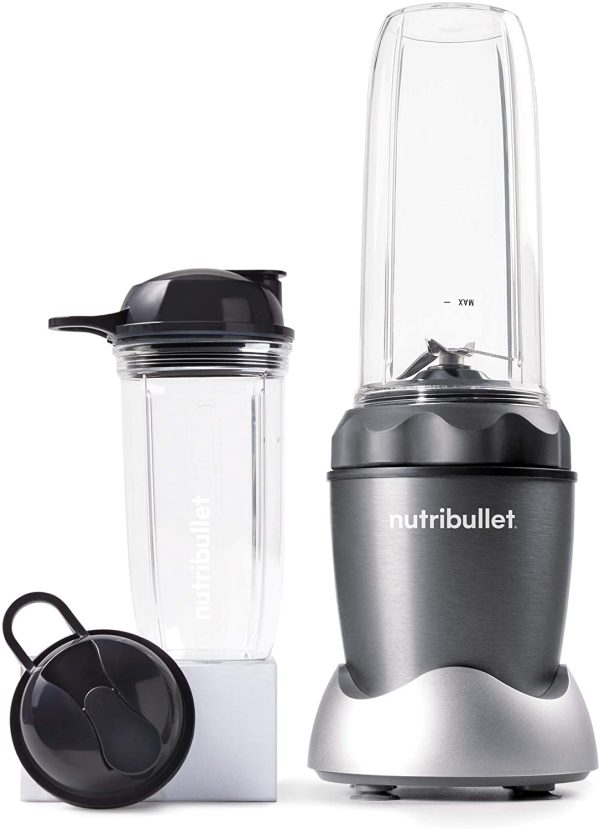 nutribullet NB50100C Pro 1000 Single Serve Blender (1000W) 7-Piece Set, Dark Gray/Light Gray Skirt - Image 6