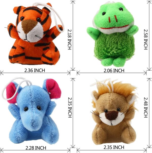 Piece Mini Plush Animal Toy Set, Cute Small Animals Plush Keychain Decoration for Themed Parties, Kindergarten Gift Giveaway, Teacher Student Award, Goody Bags Filler for Boys Girls Child Kid - Image 4