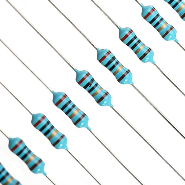 DEYUE 0 Ω to 1 Mega Ohm Resistors Assortment Kit of 1 Percent Tolerance| Metal Film Resistor/Variety Pack of 605 Pcs/Plastic Box | Fits Excellently to Breadboards/Arduino Projects