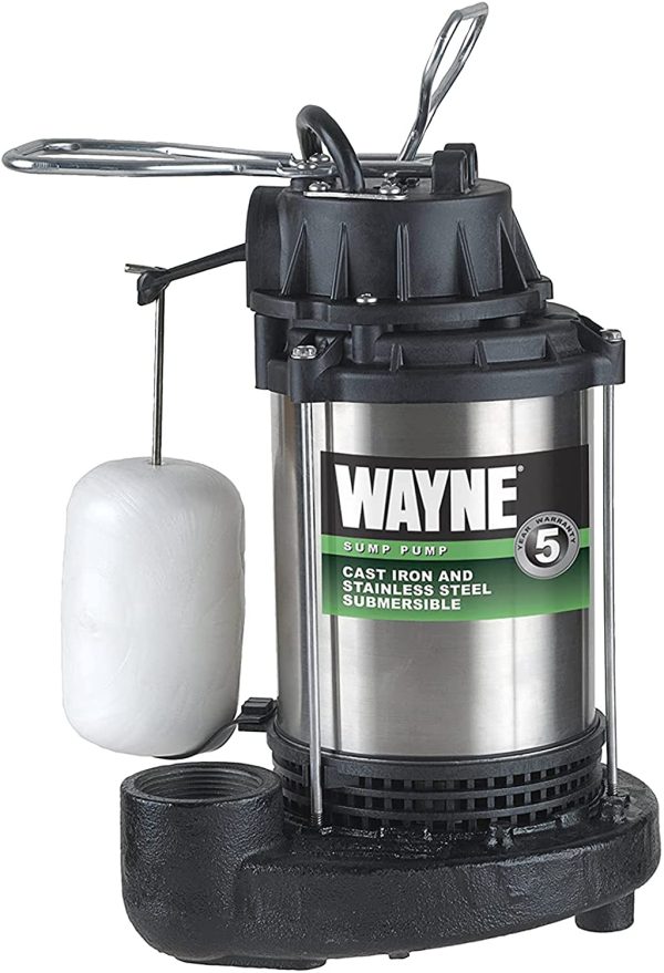 Wayne CDU980E 3/4 HP Submersible Cast Iron and Stainless Steel Sump Pump with Integrated Vertical Float Switch - Image 2