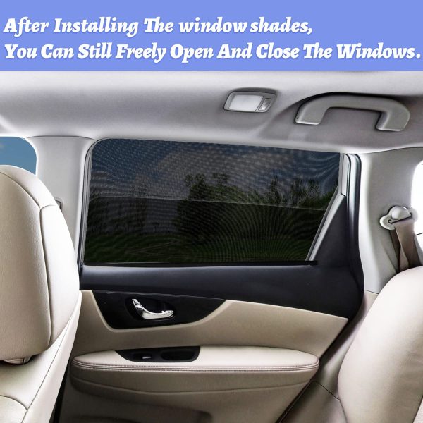 Car Window Shade, Super Stretchy Mesh Car Sun Shade Mosquito Net Curtain for Rear Side Window, Block 97% Harmful UV - Image 7