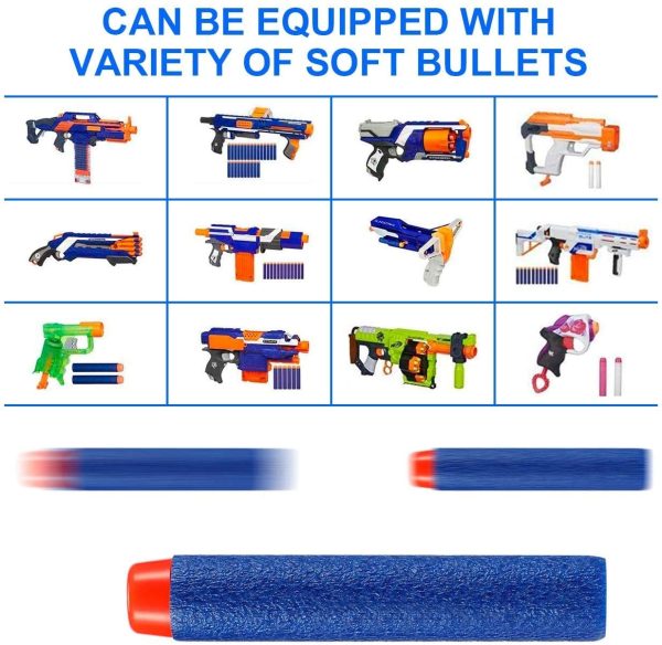 300 Foam Bullets Refill Dart Pack for nerf Gun Bullets for N-Strike Elite Blasters Nerf Guns Standard Size Refill Nerf Darts Pack, Foam Bullets for Nerf N-Strike Elite Series Blasters Kid Toy Gun Blue - Image 2