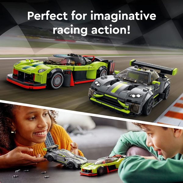 LEGO Speed Champions Aston Martin Valkyrie AMR Pro and Aston Martin Vantage GT3 76910 Building Kit for Kids Aged 9+ (592 Pieces) - Image 6