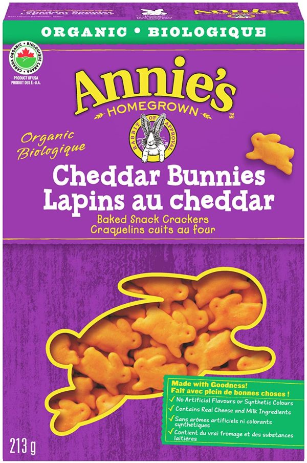 Organic Cheddar Bunnies Baked Snack Crackers, 213 Gram, 12 Count - Image 6