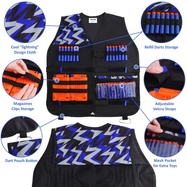 Kids Tactical Vest Kit for Nerf Guns N-Strike Elite Series for Boys Girls - Image 2