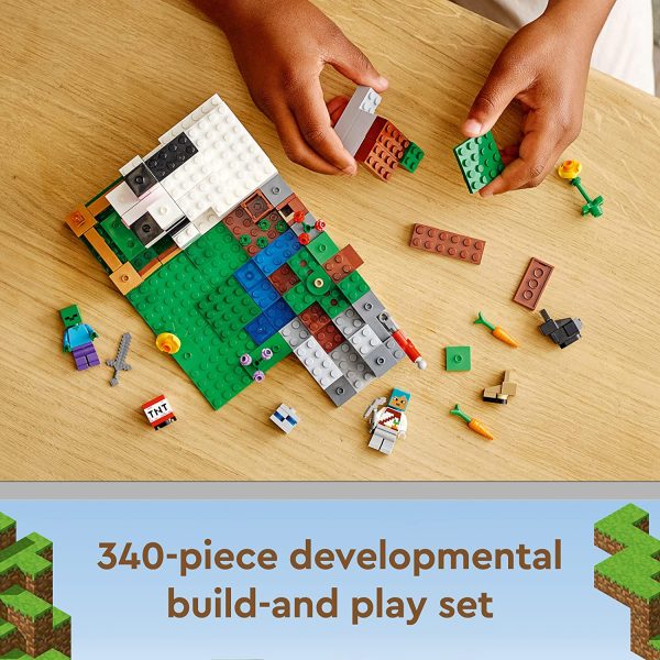 LEGO Minecraft The Rabbit Ranch 21181 Building Kit; Toy Bunny House Playset; Gift for Kids and Players Aged 8+ (340 Pieces) - Image 3