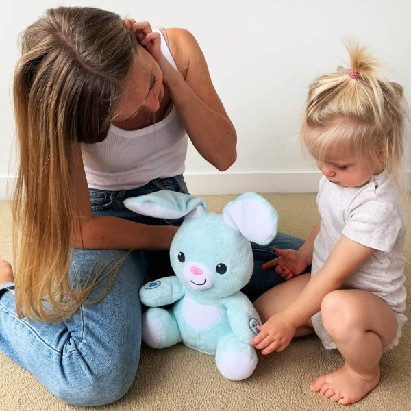 BABYBibi Peekaboo Light Up Interactive Bunny - Soft Stuffed Animal Toy is 12 inches Tall - For Ages 6 Months and Up - Image 5