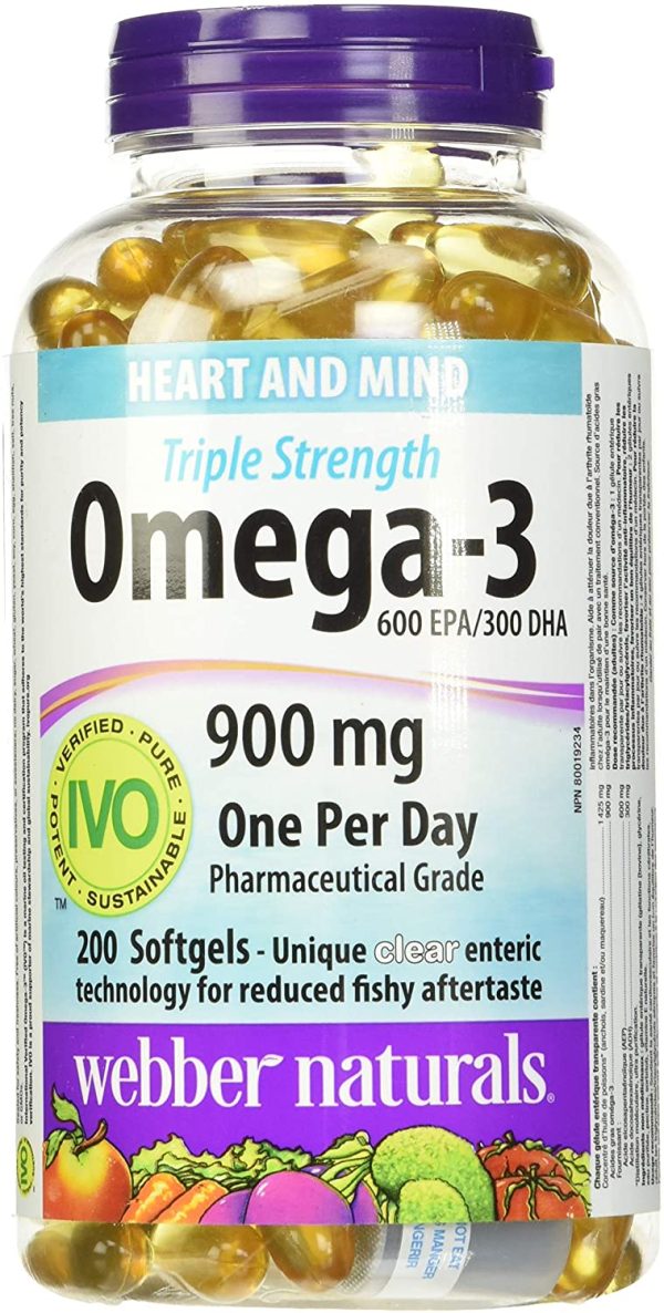 Triple Strength (Omega 3) 900 Mg 200 Softgels, 200 Count - Image 4