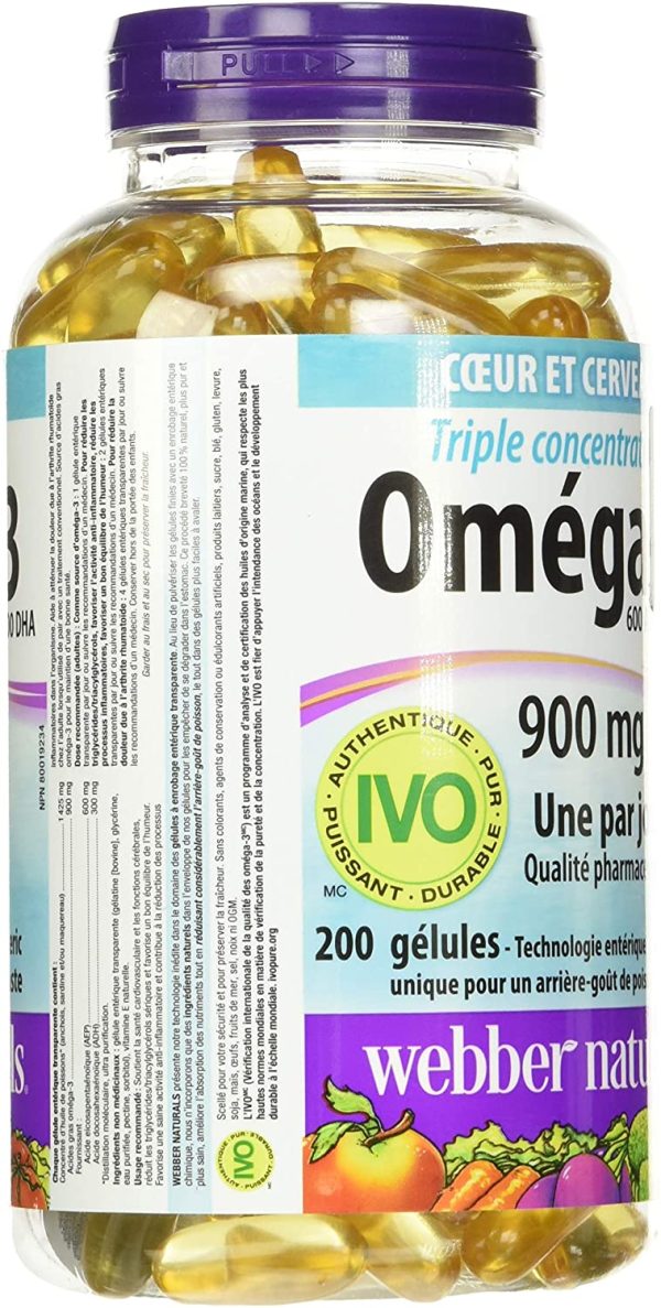 Triple Strength (Omega 3) 900 Mg 200 Softgels, 200 Count