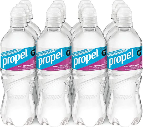 Propel Berry enhanced water with Gatorade electrolytes, 591 mL bottles, 12 pack - Image 3