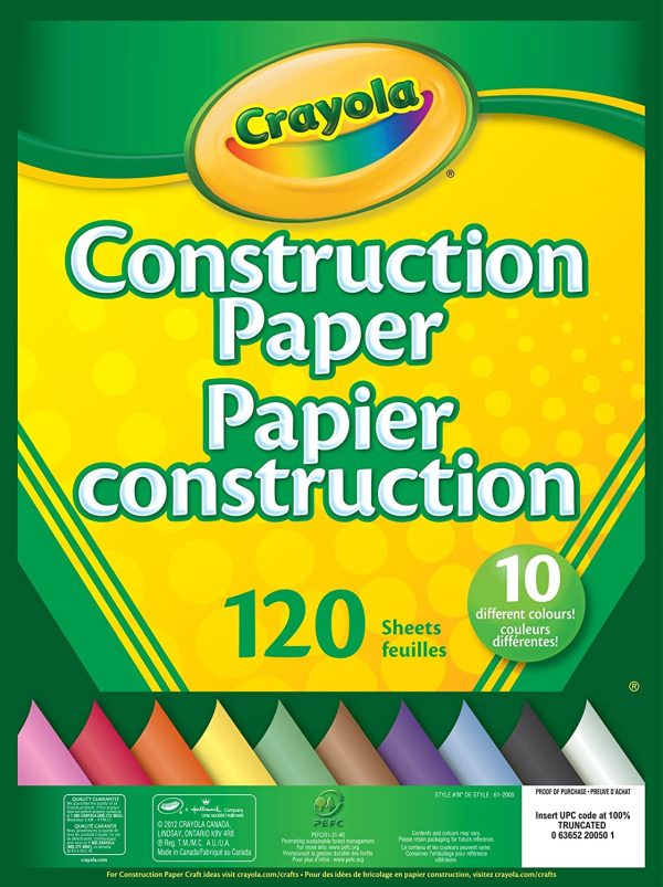 Crayola 120 Pages Construction Paper Pad, School and Craft Supplies, Teacher and Classroom Supplies, Gift for Boys and Girls, Kids, Ages 3,4, 5, 6 and Up, Stocking , Arts and Crafts, Gifting - Image 2