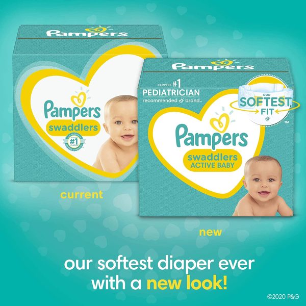 Pampers Size 1 - Swaddlers Disposable Diapers, 96 Count, Super Pack (Packaging and Prints May Vary)