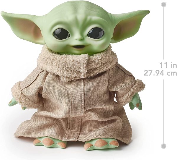 Star Wars The Child Plush Toy, 11-in Yoda Baby Figure from The Mandalorian, Collectible Stuffed Character with Carrying Satchel for Movie Fans Ages 3 and Older - Image 4