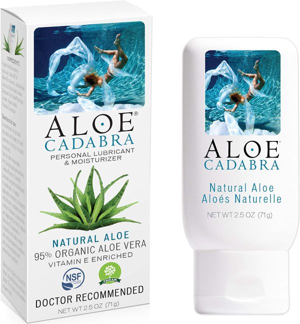 Aloe Cadabra Organic Personal Lubricant, Natural Vaginal Dryness Moisturizer - Best Sex Lube with Aloe Vera Gel, Natural Aloe Unscented, 2.5 Ounce - Image 6