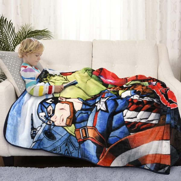 Marvel Avengers Kid?M?? Fleece Blanket EXPRESSIONS Throw for Toddlers Teens, All Season Super Soft Comfy Flannel Blanket, Best Gifts for Boys and Girls, 50x60 inches (Official Marvel Product) - Image 4