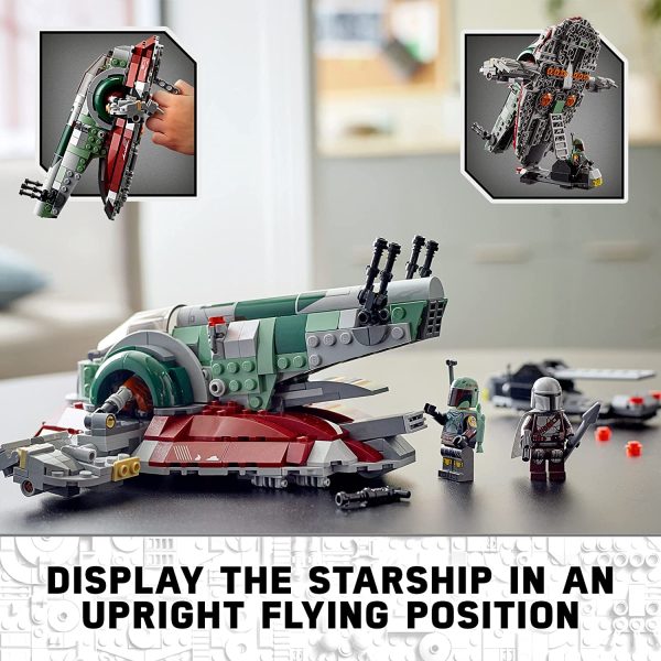 LEGO Star Wars Boba Fett’s Starship 75312 Fun Toy Building Kit; Awesome Gift Idea for Kids; New 2021 (593 Pieces) - Image 3