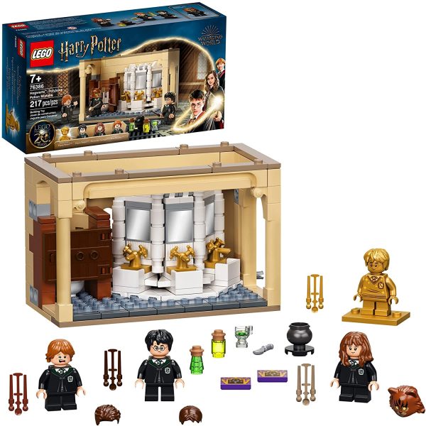 LEGO Harry Potter Hogwarts: Polyjuice Potion Mistake 76386 Bathroom Building Kit with Minifigure Transformations; New 2021 (217 Pieces) - Image 5