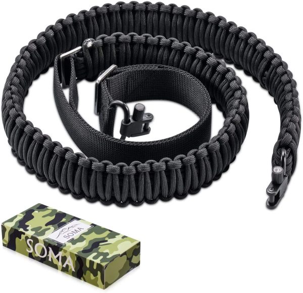 SOMA Rifle Sling with Swivels 2 Point Paraocrd Shotgun Sling Adjustable Gun Strap for Hunting - Image 2