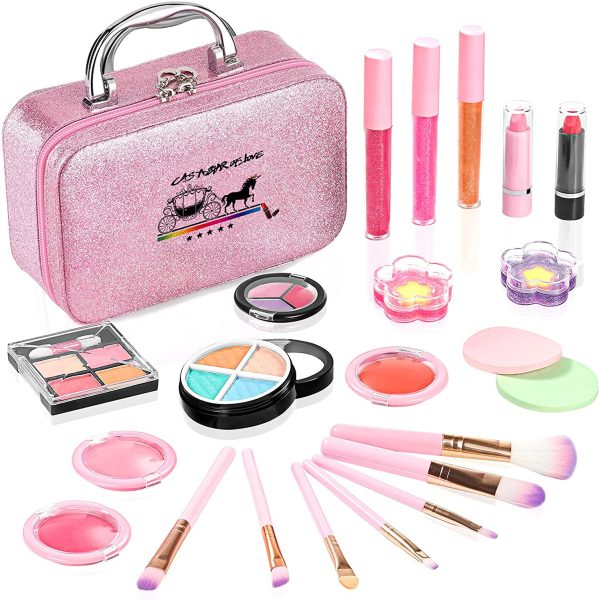 AstarX 23Pcs Makeup Toys for Kids,Real Washable Cosmetics Safe & Non-Toxic Beauty Set for Party Game Halloween Christmas Birthday. - Image 6