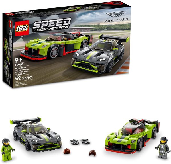 LEGO Speed Champions Aston Martin Valkyrie AMR Pro and Aston Martin Vantage GT3 76910 Building Kit for Kids Aged 9+ (592 Pieces) - Image 4