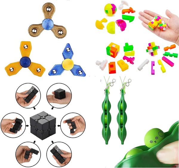 32 Pack Sensory Fidget Toys Set Stress Relief Kits for Kids Adults, Stocking Stuffers,School Classroom Rewards Carnival Party Treasure Box Prizes,Pinata Goodie Bag Fillers - Image 2