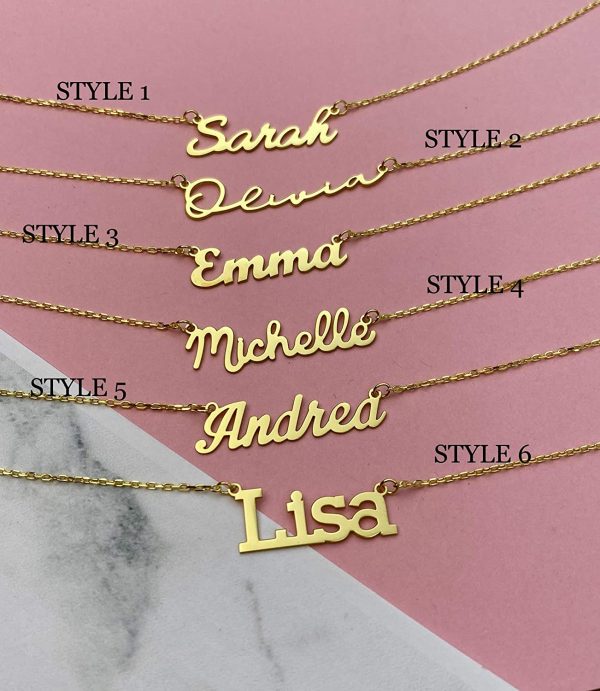 Personalized Name Necklace - Silver Name Necklace - Gold Mama Necklace - Custom Name Necklace - Gift for Her - Christmas Gift - Image 5