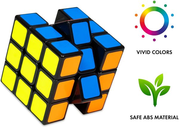 TwoBees Speed Cube, Classic Vivid Colors Matching Puzzle, 3x3x3 Cube Brain Teaser Puzzle for Kids, Boys, Girls and Adults - Image 2