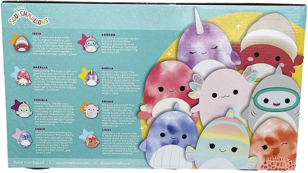 Squishmallows Official Kellytoy Set of  5 inch Sea Squishmallows (Indie, Orzella, Fabiola, Samir, Gordon, Nabila, Archie and Livvy) - Image 2