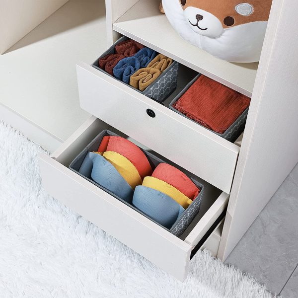 12 PCS Drawer Organizer Dresser Closet Foldable Wardrobe Storage Organizers Drawer Dividers Storage Cubes for Clothes, Bras, Socks, Underwear, Ties, Scarves, Cosmetics - Image 3