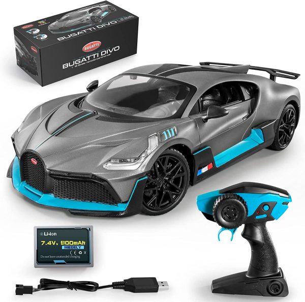 MIEBELY Bugatti Remote Control Car ?M?1/12 Scale RC Car for Children and Adults ?M?Realistic Bugatti Divo Car with Lights ?M?Detachable Steering Ring for Left and Right-Handed ?M?Max Speed 18km/h Toy Car (1/12) - Image 4