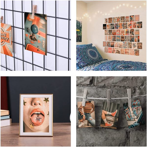 Waschb??r Wall Collage Kit Aesthetic Pictures,50PCS 4x6 inch Retro 80s 90s Cute VSCO Aesthetic Room Decor for Teen Girls,Wall Art Print???mall Poster??Sall Collage Kit Vintage Aesthetic 80s, Posters for Room Aesthetic 90s - Image 4