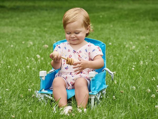 Regalo My Chair 2-in-1 Portable Travel Booster Seat & Activity Chair, Bonus Kit Includes, Oversized Removable Tray with Cup Holder, Aqua - Image 3