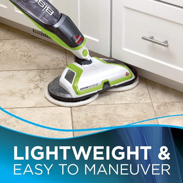 Bissell Spinwave Cord Powered Hard Floor Mop 2039C - Quiet Operation with On Demand Spray for Sealed Hard Floor Surfaces - Includes Trial Formula, A Set of Soft Pads and A Set of Scrub Pads - Image 4