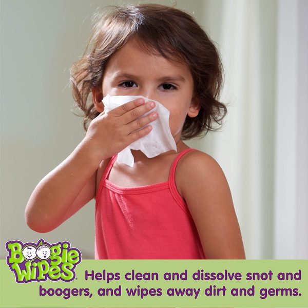 Boogie Wipes Natural Saline Nose Wipes for Kids and Babies, Unscented, 90-Count - Image 4