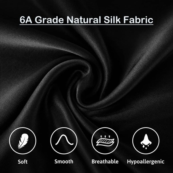 Toddler Kids Pillowcase 100% Mulberry Silk, Hypoallergenic Soft Smooth Baby Pillow Cover fits 13x18 12x16, Skin and Hair Benefits for Boys and Girls with Gift Box ( Black,1pc,13"x18" ) - Image 7