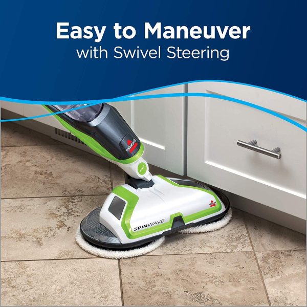 Bissell Spinwave Cord Powered Hard Floor Mop 2039C - Quiet Operation with On Demand Spray for Sealed Hard Floor Surfaces - Includes Trial Formula, A Set of Soft Pads and A Set of Scrub Pads - Image 9