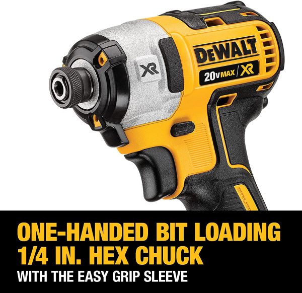 DEWALT 20V MAX* XR Impact Driver Kit, Brushless, 3-Speed, 1/4-Inch, Tool Only (DCF887B) - Image 5