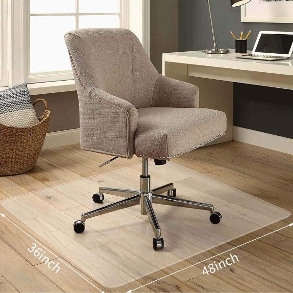 Office Chair Mat for Hard Floor Use, 48" x 36" Rectangle Transparent Hard Floor Protector, Easy Glide for Chairs,Wood/Tile Protection Mat for Office & Home 90 x 120cm - Image 2