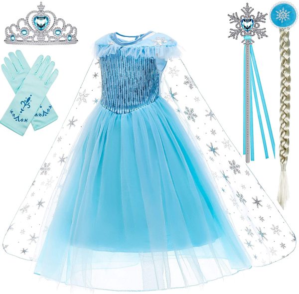 Princess Dresses Girls Costumes Birthday Party Halloween Costume Cosplay Dress up for Little Girls 3-10 Years - Image 3