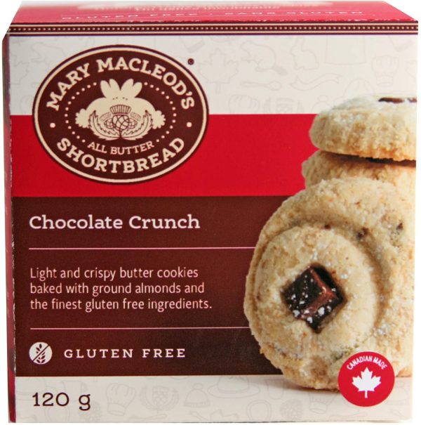 Cube Box Gluten-Free Chocolate Crunch Shortbread Cookies, Chocolate Crunch, 120 gs - Image 2